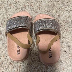 Michael Kors Glittery Pink Kids Sandals